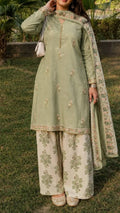 Sage Green Embroidered Punjabi Suit
