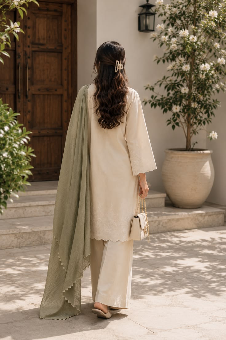 Ivory Cream Punjabi Suit